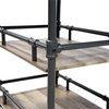 Furniture of America Byson Industrial Metal Bar Cart in Sand Black