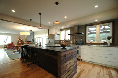 Design ideas for a contemporary kitchen in Providence.
