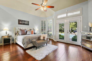 Example of a bedroom design in Dallas