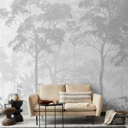 Vintage Forest Theme Wallpaper, Grisaille Style - Products