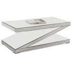 Meridian Furniture - Zee Coffee Table - Create an instant focal point in your living room with this Zee coffee table from Meridian Furniture. This handsome table has a unique 'Z' design to catch the eye and garner compliments. The shape gives it a sculptural look, while the mirrored accents add dimension and airiness to your room. Use it on its own or alongside other items in the collection.