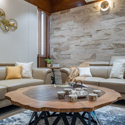 4 BHK Arjun Skylife Apartment Interior Design - Living Room Furniture