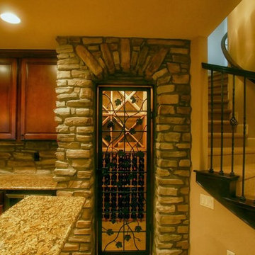 Heritage Hills Colorado Basement Finish with Wine Cellar