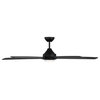 Monte Carlo Lowden 60" Smart Ceiling Fan WithLED 5LWDSM60MBKD Midnight Black