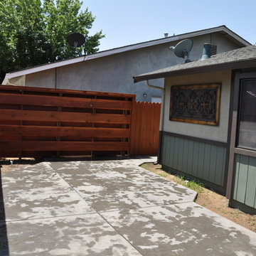 Courtyard Fence & Concrete After
