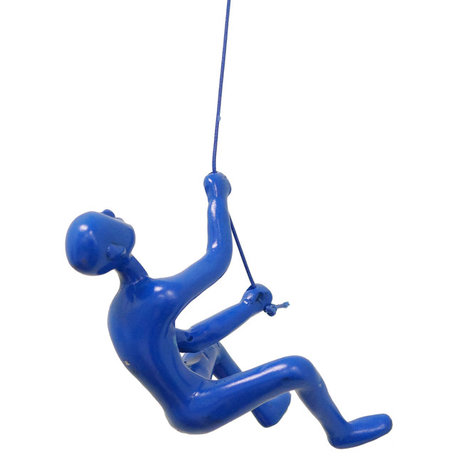 Climbing Man Wall Art, Blue