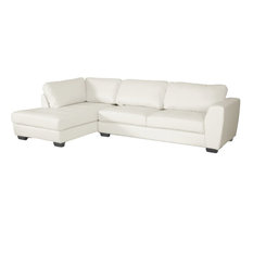 50 Most Por White Sofas Couches For 2018 Houzz Baxton Studio Orland Leather Modern Sectional Sofa White Left