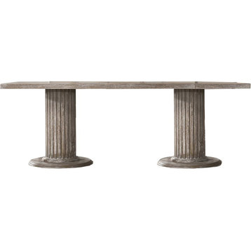 Best Master Furniture Jessica 84" Transitional Wood Dinette Table in Gray