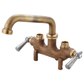 Central Brass 0466 Two Handle Laundry Faucet - Rough Brass