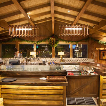 Arca LED Linear Pendants above Bar