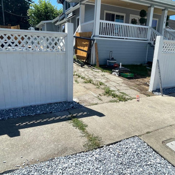 Fence and gravel salt and pepper