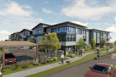 Inspiration for a contemporary exterior home remodel in Orange County