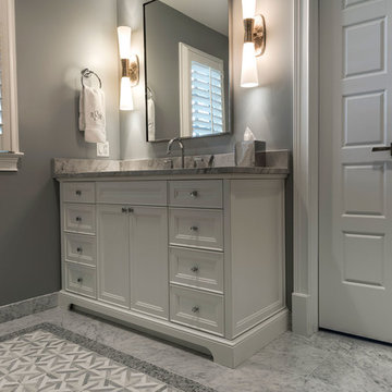 Gray and Blue Transitional Home
