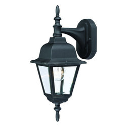 Door Corner - Black Outdoor Patio or Porch Exterior Light Fixture - Outdoor Wall Lights And Sconces