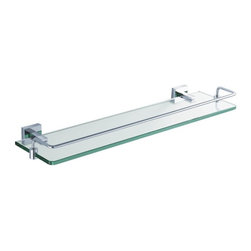 Kraus KEA-14445CH Aura Bathroom Shelf with Railing - Bathroom Accessories