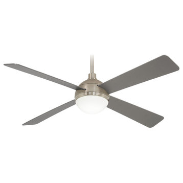 Minka Aire F623L-BS/BN Orb LED 54" Ceiling Fan, Brushed Steel, Brushed Nickel