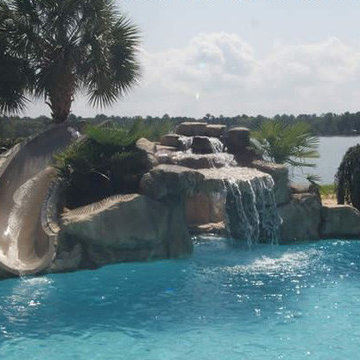 Backyard pool resort