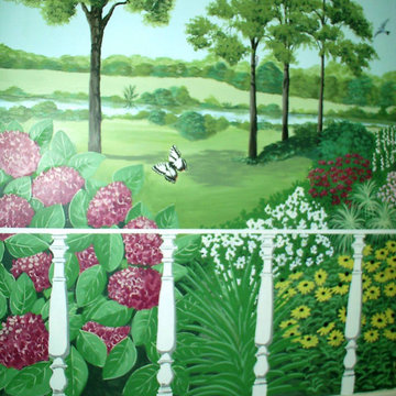 RETIREMENT HOME MURAL - DINING ROOM HALLWAY - 9' HIGH X 90' LONG