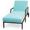 Linum Home Textiles Personalized Standard Chaise Lounge Cover, Aqua, B