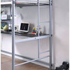 Metal Twin Loft Bed with Workstation Silver