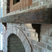 reclaimed wood mantel
