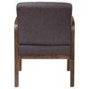 Boss Office Albany Guest Chair in Slate Gray and Driftwood