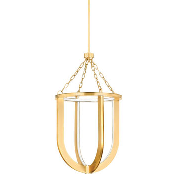Tournu 1-Light LED Lantern in Aged Brass