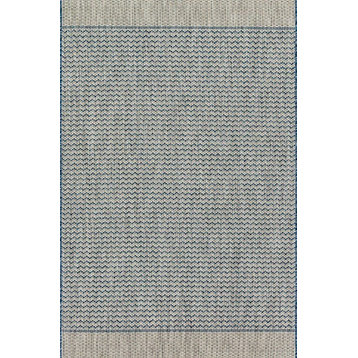 Indoor/Outdoor Isle Area Rug by Loloi, Gray/Blue, 7'10"x10'9"