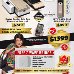 Keywe gate and main door push pull digital lock at $1399 only - Products