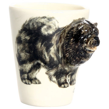 Chow Chow 3D Ceramic Mug, Black