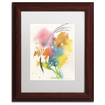 Sheila Golden 'Rainbow Bouquet' Framed Art, Wood Frame, 11"x14", White Matte
