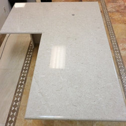 Custom Limestone Office Desk - Desks And Hutches