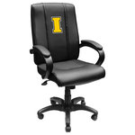 Dreamseat - Iowa Hawkeyes Block I Executive Desk Chair Black - The Office Chair 1000 is a must for any person who wants to personalize their work space either at home or at the office. These office chairs are made from durable high grade synthetic leather upholstery with padded arms. Built-in Lumbar Support. Tilt and Lock Control. The patented XZipit system provides endless logo options on the front and back of the chair and allows you to showcase your favorite team or interest. Additional rear logo panel available.
