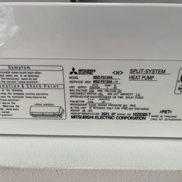 Mitsubishi 12000 BTU Wall Mounted Deluxe H2i Plus install