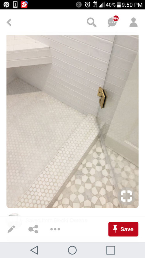 Penny Tile For Shower Curb, How To Tile A Shower Curb With Subway