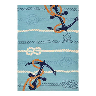 Couristan Outdoor Escape Anchorbend Indoor/Outdoor Area Rug, 5'6