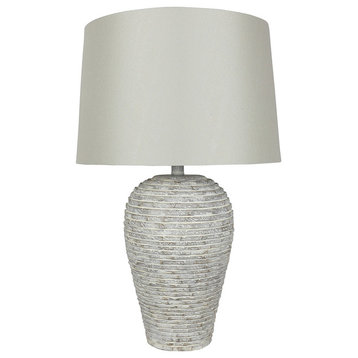 Crestone Table Lamp, Weathered White, 24 1/2" Tall