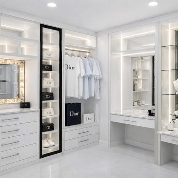 High-End Custom Walk-in Closet Systems by VelArt, Miami