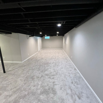 Basement Remodel With Exposed Ceiling