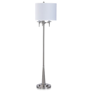 Gemma 3 Light Floor Lamp, Silver