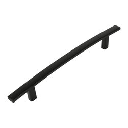 Cosmas - Cosmas 2363-192FB Flat Black 7-1/2&rdquo; CTC Subtle Arch Cabinet Pull - Cabinet And Drawer Handle Pulls