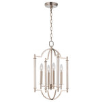 Kalco - 4 Light Casual Luxury Mini-Chandelier by Kalco, Polished Nickel, 22" - Provence 4 Light Chandelier