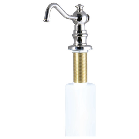 Kingston Brass Curved Nozzle Metal Soap Dispenser, Polished Nickel