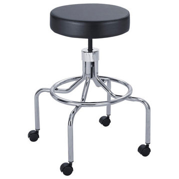 Safco Lab/Drafting Chair with High Base and Screw Lift in Black