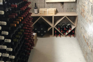 Design ideas for a contemporary wine cellar in Sydney.