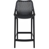 Air Resin Outdoor Counter Chair, Set of 2, Black