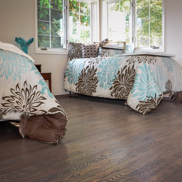 HARDWOOD FLOORING - TRADITIONAL RED OAK WITH CLASSIC GREY STAIN, SWEDISH FINISH