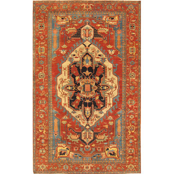 Pasargad Serapi Collection Hand-Knotted Lamb's Wool Area Rug, 9' 1"x11' 11"