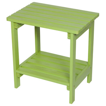 Shine Company Indoor/Outdoor Side Table With Hydro-Tex Finish, Lime Green