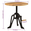 vidaXL Side Table Round End Table Coffee Table Solid Mango Wood and Cast Iron
